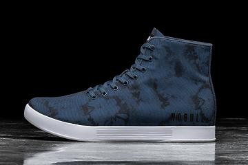 Men's Nobull High-Top Tie-Dye Canvas Trainers Navy | SG V2374R